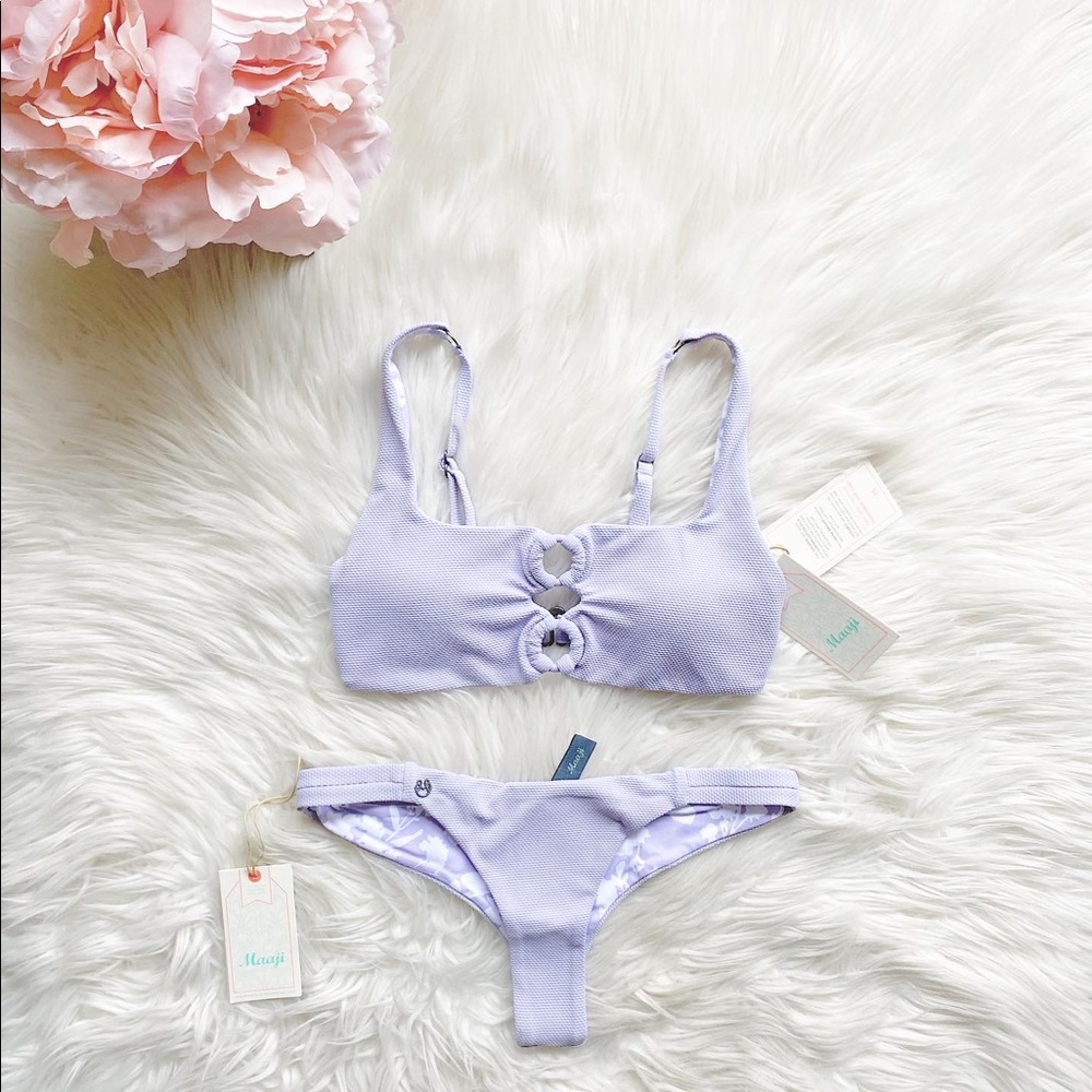 🌟SOLD🌟NWT Maaji Reversible Lavender & Floral Set